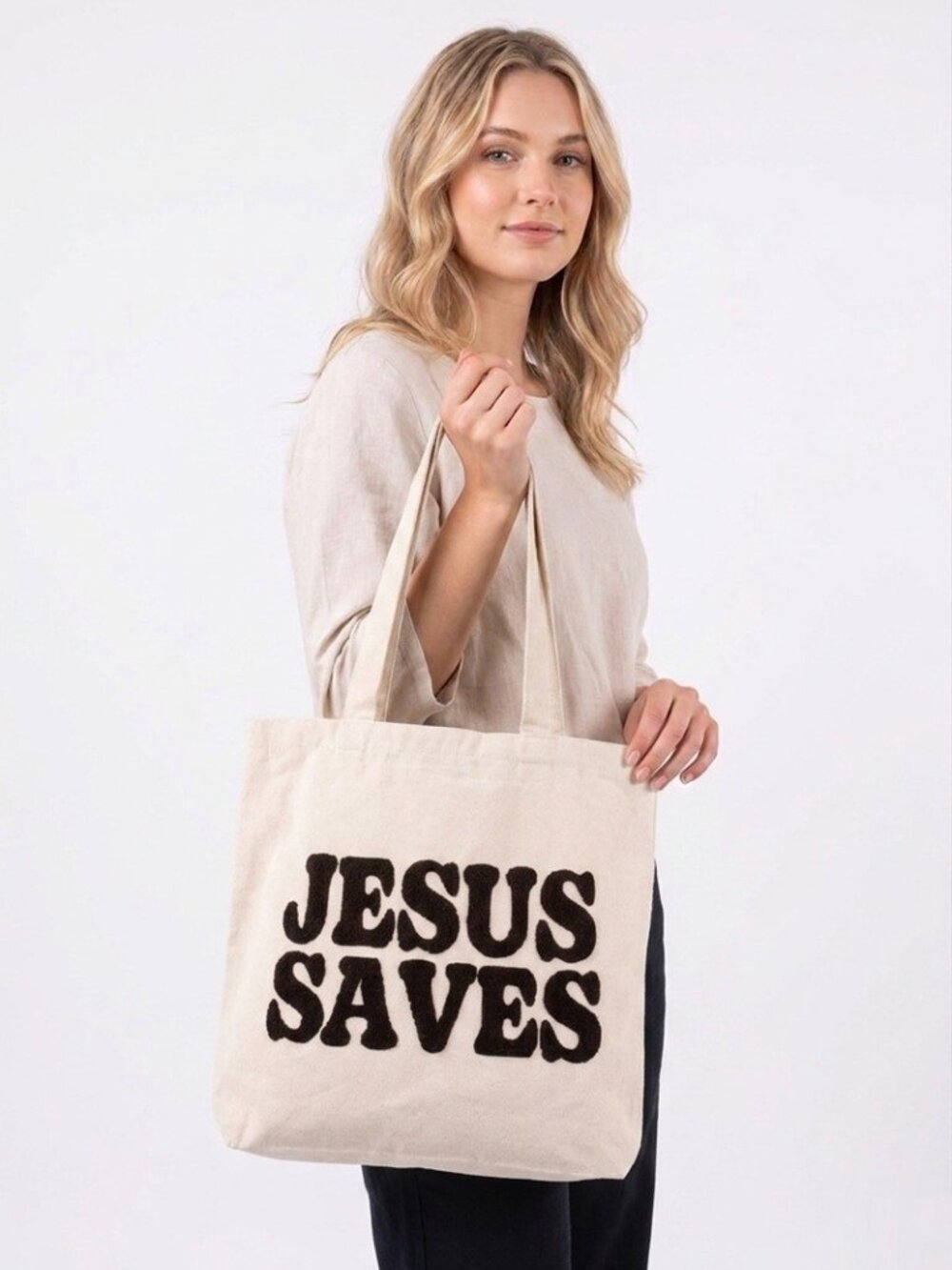 Love Like Jesus Canvas Tote Bag Christian Reusable Shopping Book Beach - Picture 11 of 11